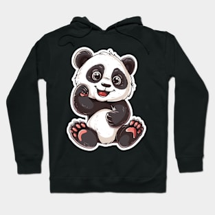 Exuberant Panda Buddy Sticker Hoodie